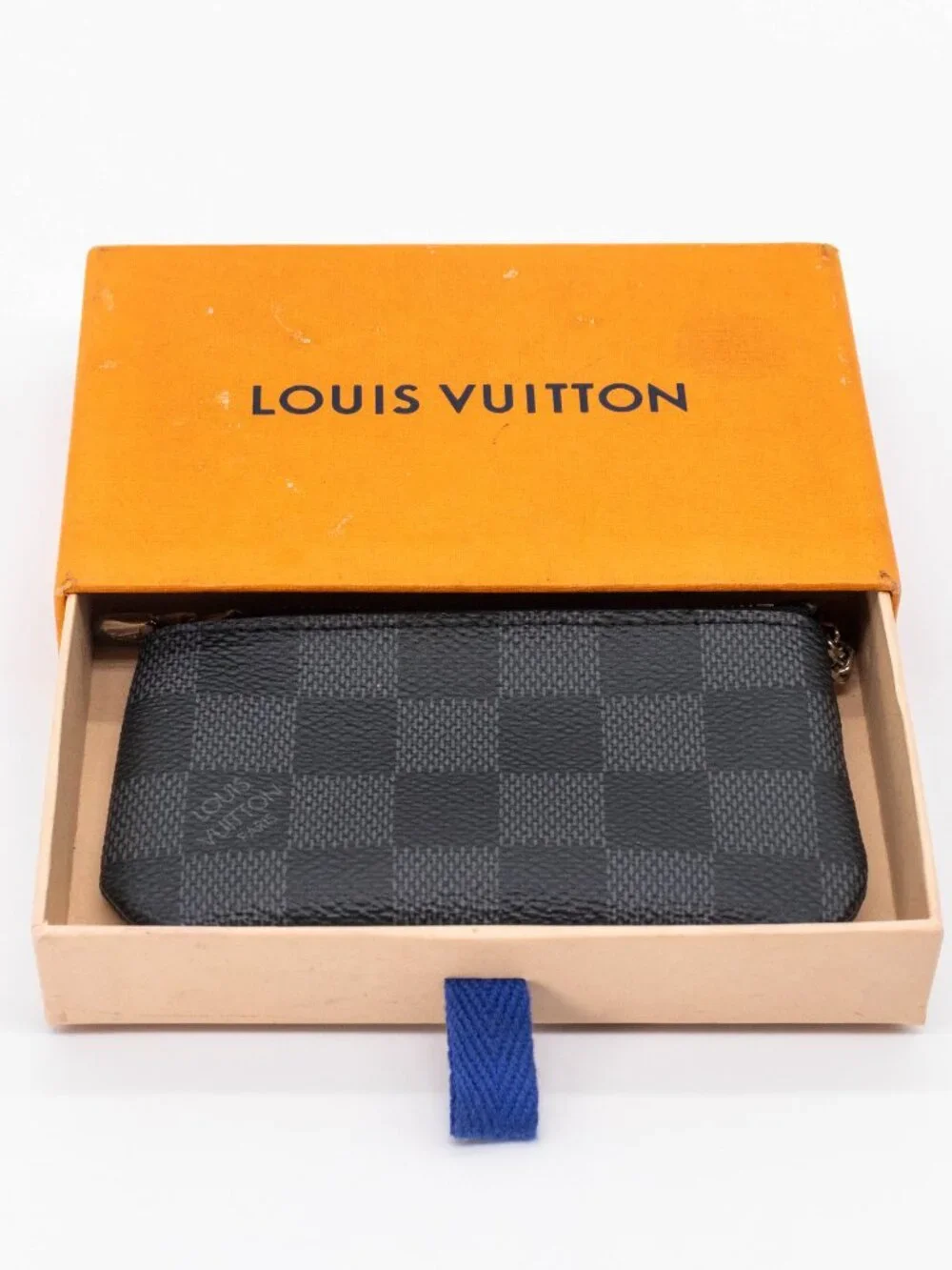 LV Pochette Cles Key Pouch Damier Graphite